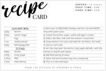 Load image into Gallery viewer, EDITABLE Recipe Card template, Recipe Template, Recipe Cards Printable, Simple, Retro, 4x6, Insert, Minimal, Sheet, Recipe Box, Sheet, Book | Style 4
