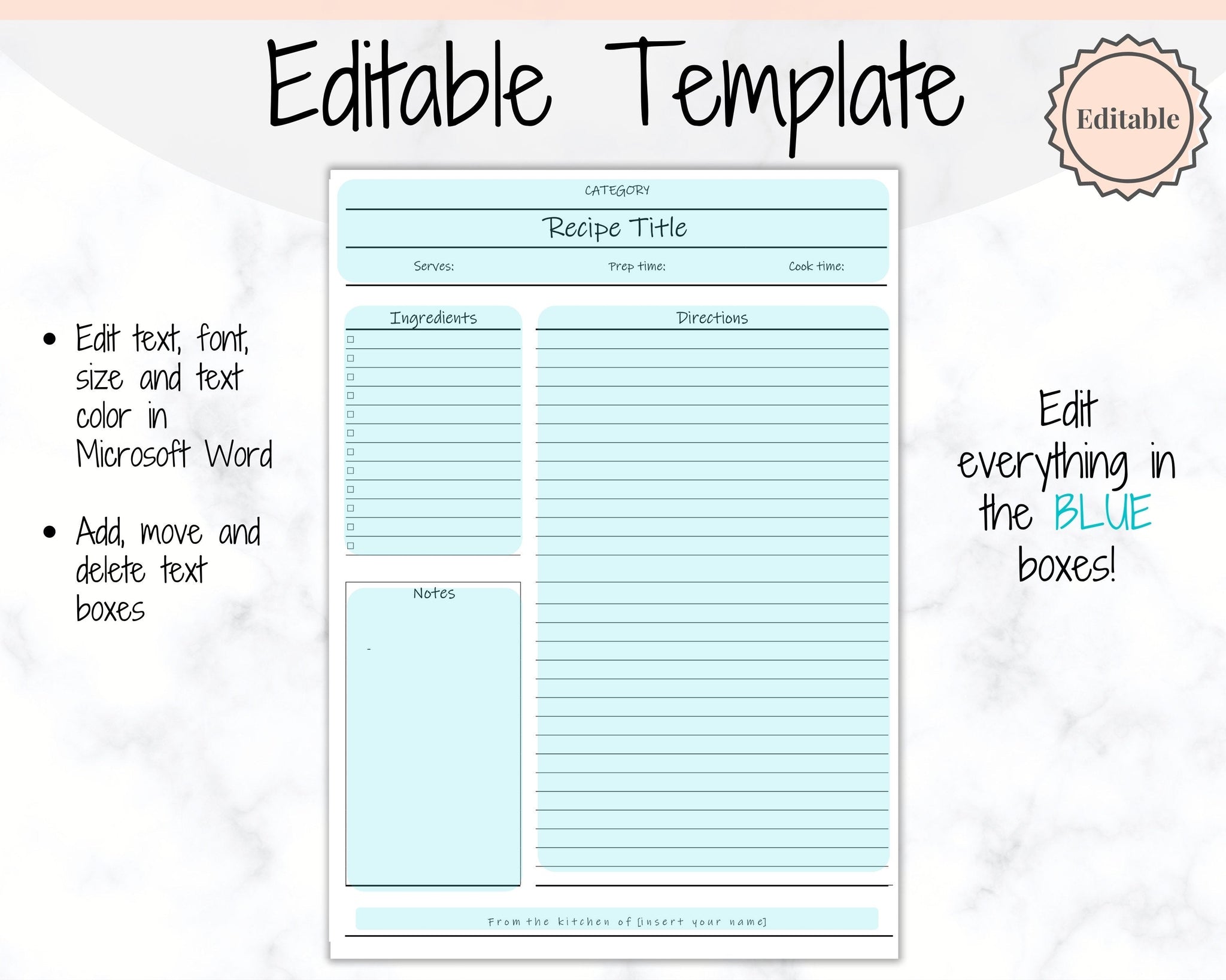Full Rplnd Template Full Page Recipe Template For Word