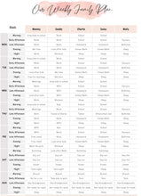 Load image into Gallery viewer, EDITABLE Weekly FAMILY PLANNER Command Center | Family Planner | Printable Family Calendar | Family Household Weekly Schedule | Homeschool - Style 2
