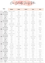 Load image into Gallery viewer, EDITABLE Weekly FAMILY PLANNER Command Center | Family Planner | Printable Family Calendar | Family Household Weekly Schedule | Homeschool - Style 2

