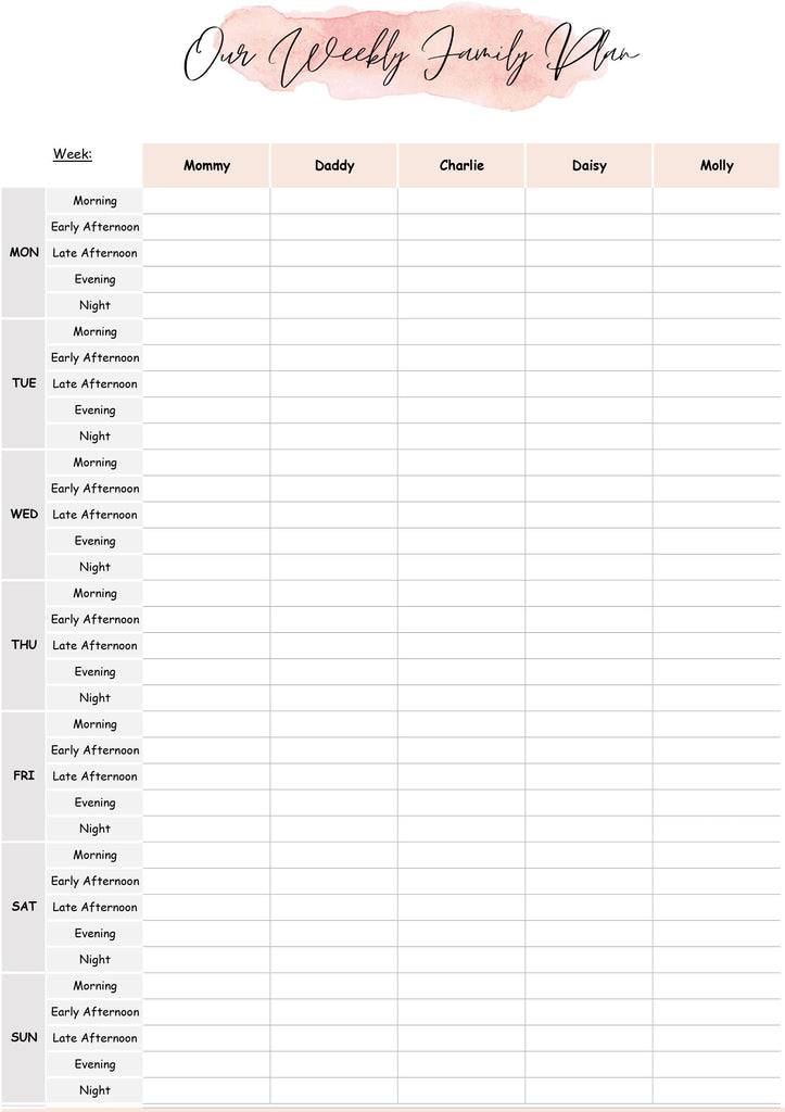 Weekly Family Planner Command Center | Printable Family Calendar weekly-family-planner-command-center-printable-family-calendar