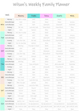 Load image into Gallery viewer, EDITABLE Weekly FAMILY PLANNER Command Center | Family Planner | Printable Family Calendar | Family Household Weekly Schedule | Homeschool - Style 3
