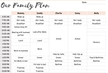 Load image into Gallery viewer, EDITABLE Weekly FAMILY PLANNER | Family Planner | Printable Family Calendar | Family Weekly Schedule | Command Center | Plan | Homeschool - Style 4
