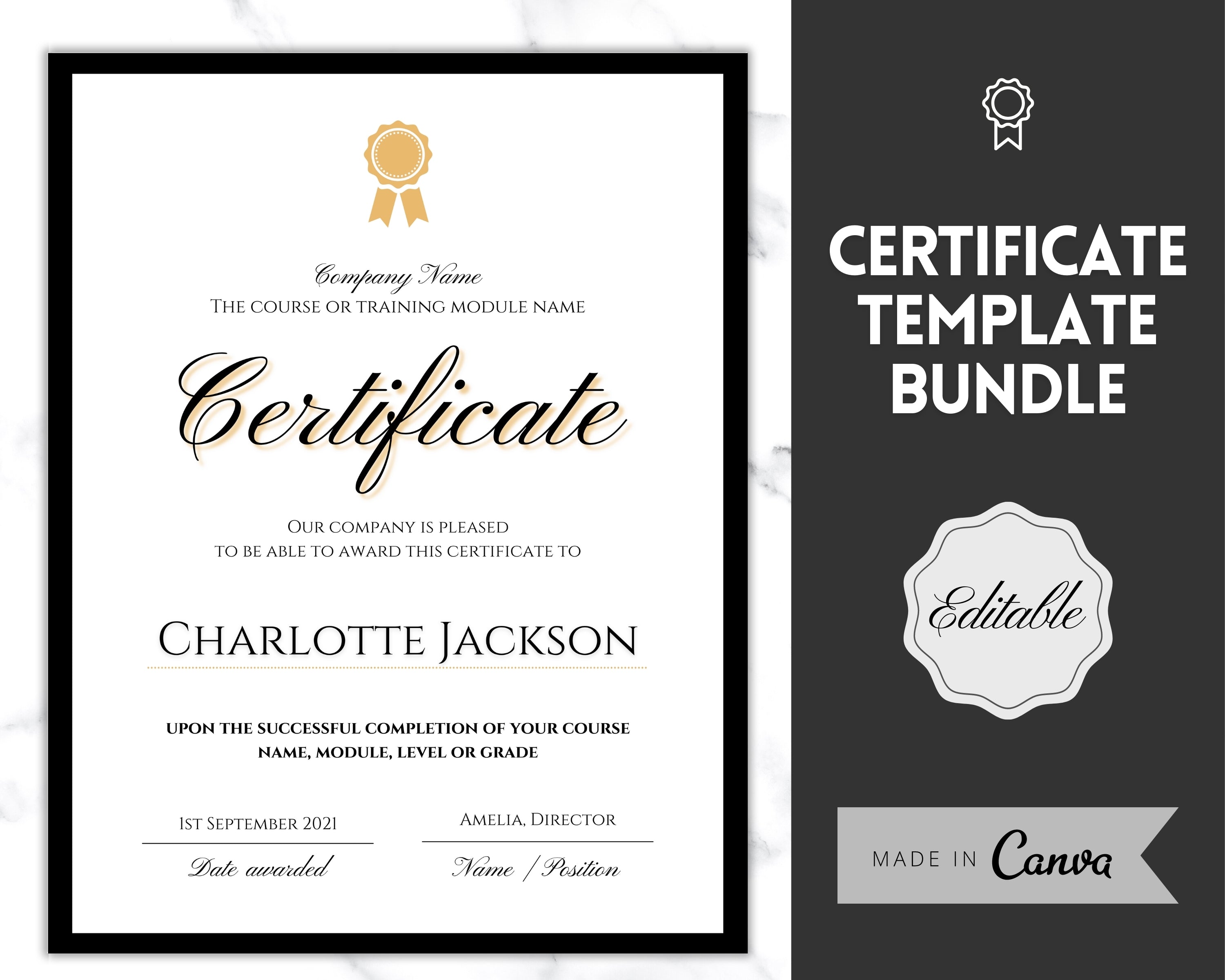 Editable Certificate Templates