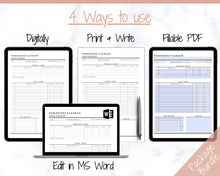 Load image into Gallery viewer, Editable POMODORO Planner, Productivity Planner Pages, Student Project Planner, Printable To Do List, Daily Pomodoro Time &amp; Task Tracker
