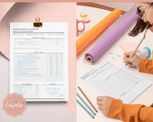 Load image into Gallery viewer, Editable POMODORO Planner, Productivity Planner Pages, Student Project Planner, Printable To Do List, Daily Pomodoro Time &amp; Task Tracker
