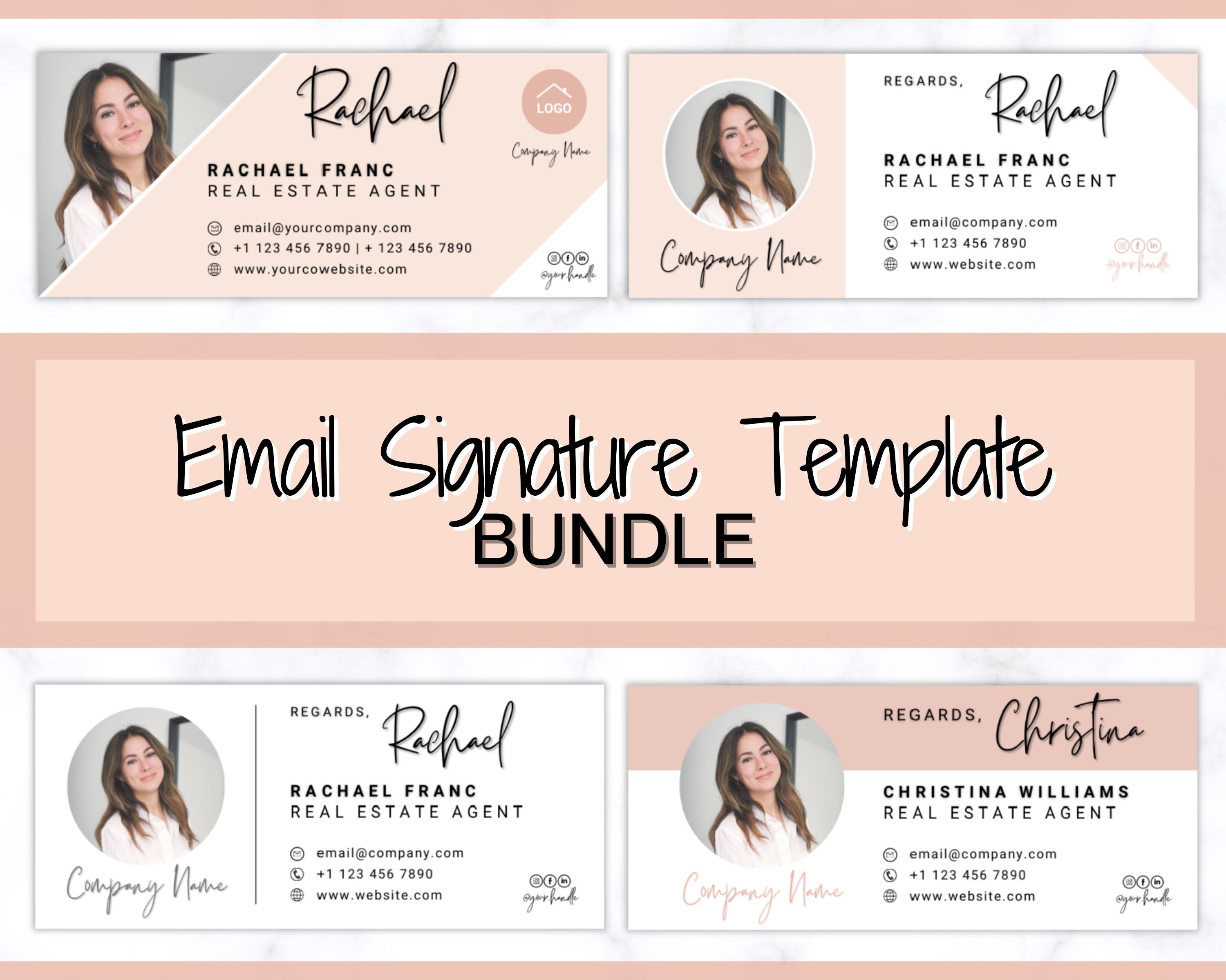 Email Signature Template Bundle for Real Estate Professionals
