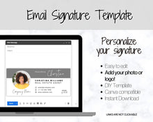 Load image into Gallery viewer, Email Signature Template BUNDLE! Add Logo &amp; photo! Editable Canva Signature Design. Minimalist, Realtor, Real Estate, Professional, Gmail | Bundle 2
