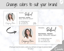 Load image into Gallery viewer, Email Signature Template BUNDLE! Add Logo &amp; photo! Editable Canva Signature Design. Minimalist, Realtor, Real Estate, Professional, Gmail | Bundle 2
