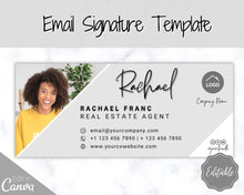 Load image into Gallery viewer, Email Signature Template with logo &amp; photo! Editable Canva Signature Design. Minimalist, Realtor Marketing, Real Estate, Professional, Gmail | Style 10
