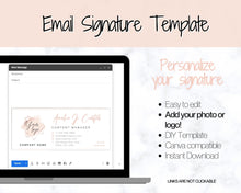 Load image into Gallery viewer, Email Signature Template with logo &amp; photo! Editable Canva Signature Design. Minimalist, Realtor Marketing, Real Estate, Professional, Gmail | Style 11
