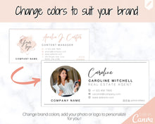 Load image into Gallery viewer, Email Signature Template with logo &amp; photo! Editable Canva Signature Design. Minimalist, Realtor Marketing, Real Estate, Professional, Gmail | Style 11
