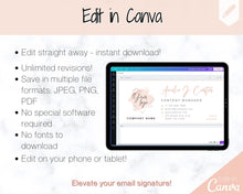 Load image into Gallery viewer, Email Signature Template with logo &amp; photo! Editable Canva Signature Design. Minimalist, Realtor Marketing, Real Estate, Professional, Gmail | Style 11
