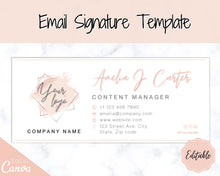 Load image into Gallery viewer, Email Signature Template with logo &amp; photo! Editable Canva Signature Design. Minimalist, Realtor Marketing, Real Estate, Professional, Gmail | Style 11
