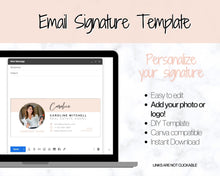 Load image into Gallery viewer, Email Signature Template with logo &amp; photo! Editable Canva Signature Design. Minimalist, Realtor Marketing, Real Estate, Professional, Gmail | Style 12
