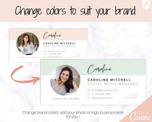 Load image into Gallery viewer, Email Signature Template with logo &amp; photo! Editable Canva Signature Design. Minimalist, Realtor Marketing, Real Estate, Professional, Gmail | Style 12
