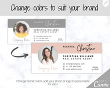Load image into Gallery viewer, Email Signature Template with logo &amp; photo! Editable Canva Signature Design. Minimalist, Realtor Marketing, Real Estate, Professional, Gmail | Style 13
