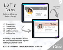 Load image into Gallery viewer, Email Signature Template with logo &amp; photo! Editable Canva Signature Design. Minimalist, Realtor Marketing, Real Estate, Professional, Gmail | Style 13
