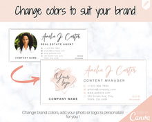 Load image into Gallery viewer, Email Signature Template with logo &amp; photo! Editable Canva Signature Design. Minimalist, Realtor Marketing, Real Estate, Professional, Gmail | Style 14
