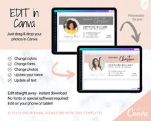 Load image into Gallery viewer, Email Signature Template with logo &amp; photo! Editable Canva Signature Design. Minimalist, Realtor Marketing, Real Estate, Professional, Gmail | Style 15
