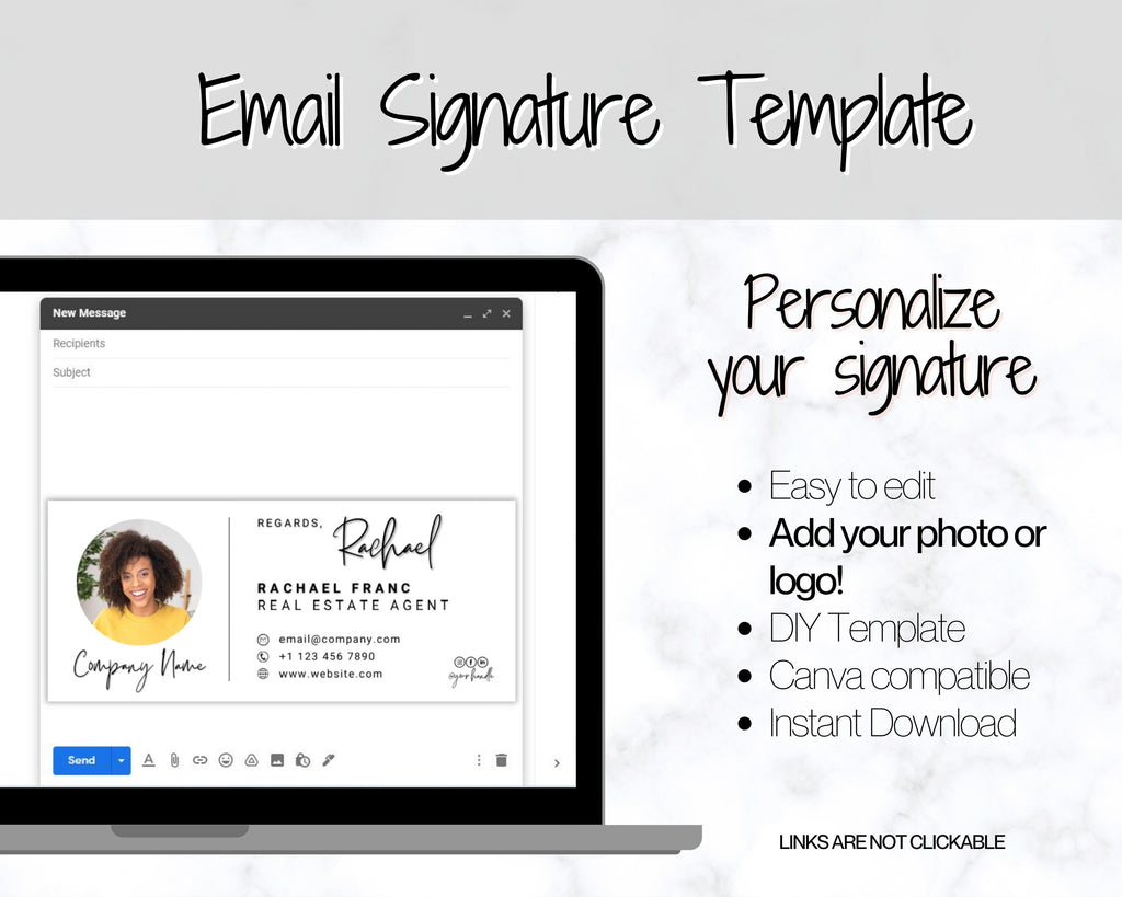 Editable Email Signature Template for Real Estate Professional