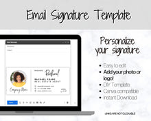Load image into Gallery viewer, Email Signature Template with logo &amp; photo! Editable Canva Signature Design. Minimalist, Realtor Marketing, Real Estate, Professional, Gmail | Style 16
