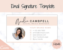 Load image into Gallery viewer, Email Signature Template with logo &amp; photo! Editable Canva Signature Design. Minimalist, Realtor Marketing, Real Estate, Professional, Gmail | Style 1
