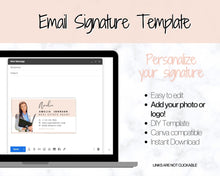 Load image into Gallery viewer, Email Signature Template with logo &amp; photo! Editable Canva Signature Design. Minimalist, Realtor Marketing, Real Estate, Professional, Gmail | Style 5
