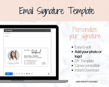 Load image into Gallery viewer, Email Signature Template with logo &amp; photo! Editable Canva Signature Design. Minimalist, Realtor Marketing, Real Estate, Professional, Gmail | Style 6
