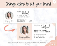 Load image into Gallery viewer, Email Signature Template with logo &amp; photo! Editable Canva Signature Design. Minimalist, Realtor Marketing, Real Estate, Professional, Gmail | Style 6
