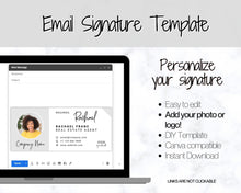 Load image into Gallery viewer, Email Signature Template with logo &amp; photo! Editable Canva Signature Design. Minimalist, Realtor Marketing, Real Estate, Professional, Gmail | Style 9
