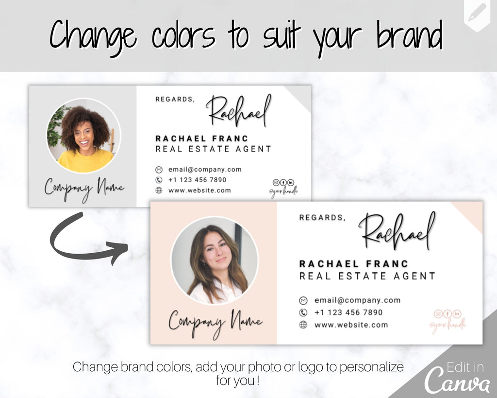 Editable Email Signature Template for Real Estate Professional