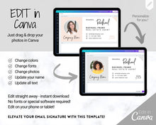 Load image into Gallery viewer, Email Signature Template with logo &amp; photo! Editable Canva Signature Design. Minimalist, Realtor Marketing, Real Estate, Professional, Gmail | Style 9

