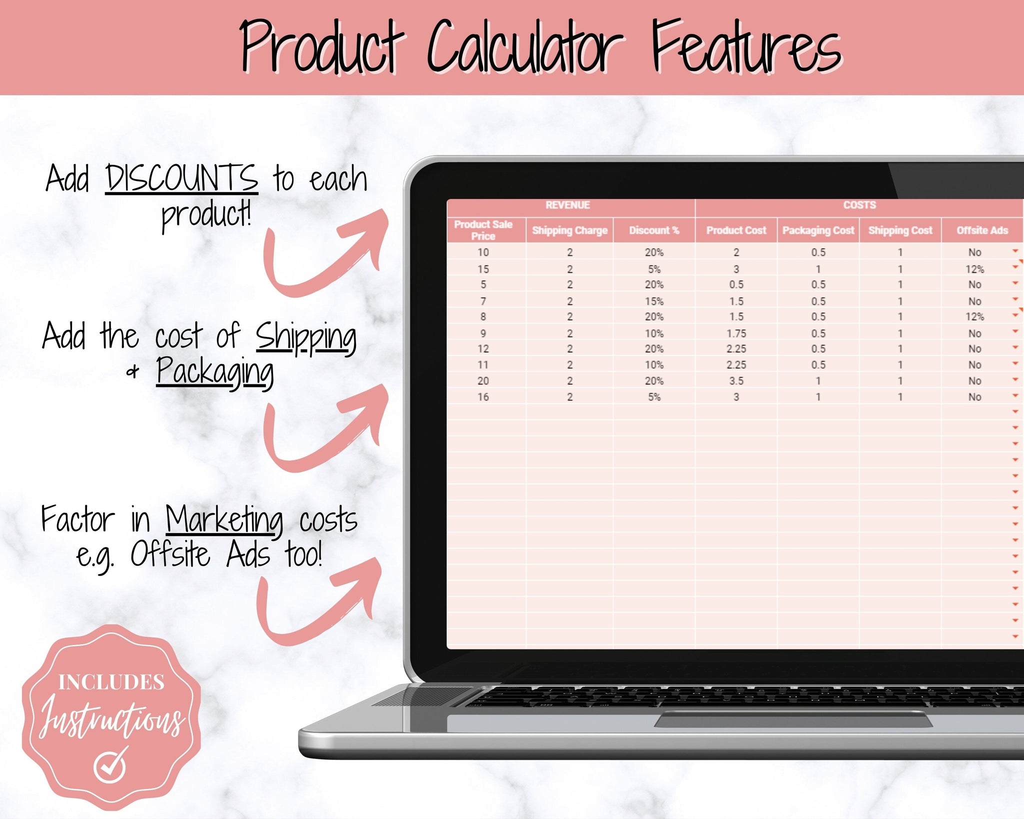 Etsy Fee and Profit Calculator - Pricing Spreadsheet for Etsy Sellers Etsy Fee and Profit Calculator - Pricing Spreadsheet for Etsy Sellers
