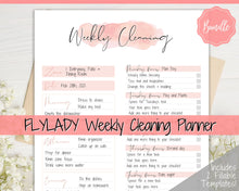 Load image into Gallery viewer, FLY LADY Control Journal, FlyLady Cleaning Planner! Daily Routine, Control Zones, Cleaning Checklist, Cleaning Schedule, Weekly House Chores | Portrait &amp; Landscape - Pink
