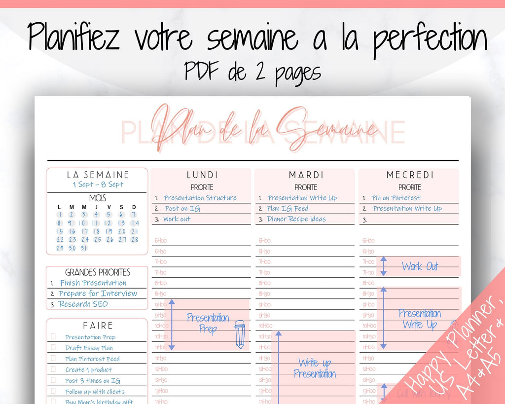 Budget Planner Français PRINTABLE A IMPRIMER format A4