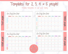 Load image into Gallery viewer, Family Chore Chart, Editable Family Planner Printable, Weekly Family Schedule, Family Calendar, Command Center, Weekly Household, Kids Adult - Colorful
