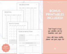 Load image into Gallery viewer, Finance Planner BUNDLE! Budget Planner Templates, Financial Savings Tracker Printable Binder, Monthly Debt, Bill, Spending, Expenses Tracker
