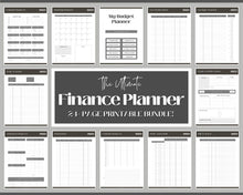 Load image into Gallery viewer, Finance Planner BUNDLE! Budget Planner Templates, Financial Savings Tracker Printable Binder, Monthly Debt, Bill, Spending, Expenses Tracker | Mango
