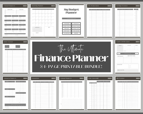 Finance Planner BUNDLE! Budget Planner Templates, Financial Savings Tracker Printable Binder, Monthly Debt, Bill, Spending, Expenses Tracker | Mango
