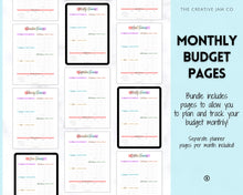 Load image into Gallery viewer, Finance Planner BUNDLE! Budget Planner Templates, Financial Savings Tracker Printable Binder, Monthly Debt, Bill, Spending, Expenses Tracker | Pastel Rainbow

