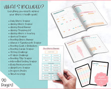 Load image into Gallery viewer, Fitness Planner, Weight Loss Tracker, BUNDLE, Workout Planner Fitness Journal, Wellness, Health Goal, Meal Planner, Self Care, Habit Tracker | Colorful Sky
