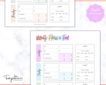 Load image into Gallery viewer, Fitness Planner, Weight Loss Tracker, BUNDLE, Workout Planner Fitness Journal, Wellness, Health Goal, Meal Planner, Self Care, Habit Tracker | Pastel Rainbow
