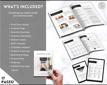 Load image into Gallery viewer, GOOGLE DOCS Business Plan Template, Small Business Planner Proposal, Start Up Workbook, Business Plan Analysis, Side Hustle, EDITABLE Plan
