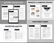 Load image into Gallery viewer, GOOGLE DOCS Business Plan Template, Small Business Planner Proposal, Start Up Workbook, Business Plan Analysis, Side Hustle, EDITABLE Plan

