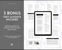 Load image into Gallery viewer, GOOGLE DOCS Business Plan Template, Small Business Planner Proposal, Start Up Workbook, Business Plan Analysis, Side Hustle, EDITABLE Plan
