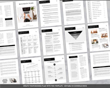 Load image into Gallery viewer, GOOGLE DOCS Business Plan Template, Small Business Planner Proposal, Start Up Workbook, Business Plan Analysis, Side Hustle, EDITABLE Plan
