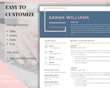 Load image into Gallery viewer, GOOGLE DOCS Resume Template. CV template free. Creative Resume Template. Minimalist Executive. Resume Template Bundle. Curriculum Vitae | Style 3
