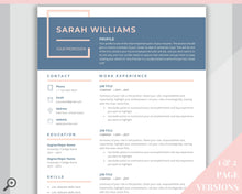 Load image into Gallery viewer, GOOGLE DOCS Resume Template. CV template free. Creative Resume Template. Minimalist Executive. Resume Template Bundle. Curriculum Vitae | Style 3
