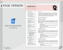 Load image into Gallery viewer, GOOGLE DOCS Resume Template. CV template free. Creative Resume Template. Minimalist Executive. Resume Template Bundle. Curriculum Vitae | Style 4
